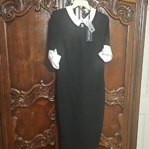Elegant Black and White Dress By Karl Lagarfeld 4 Nwt
